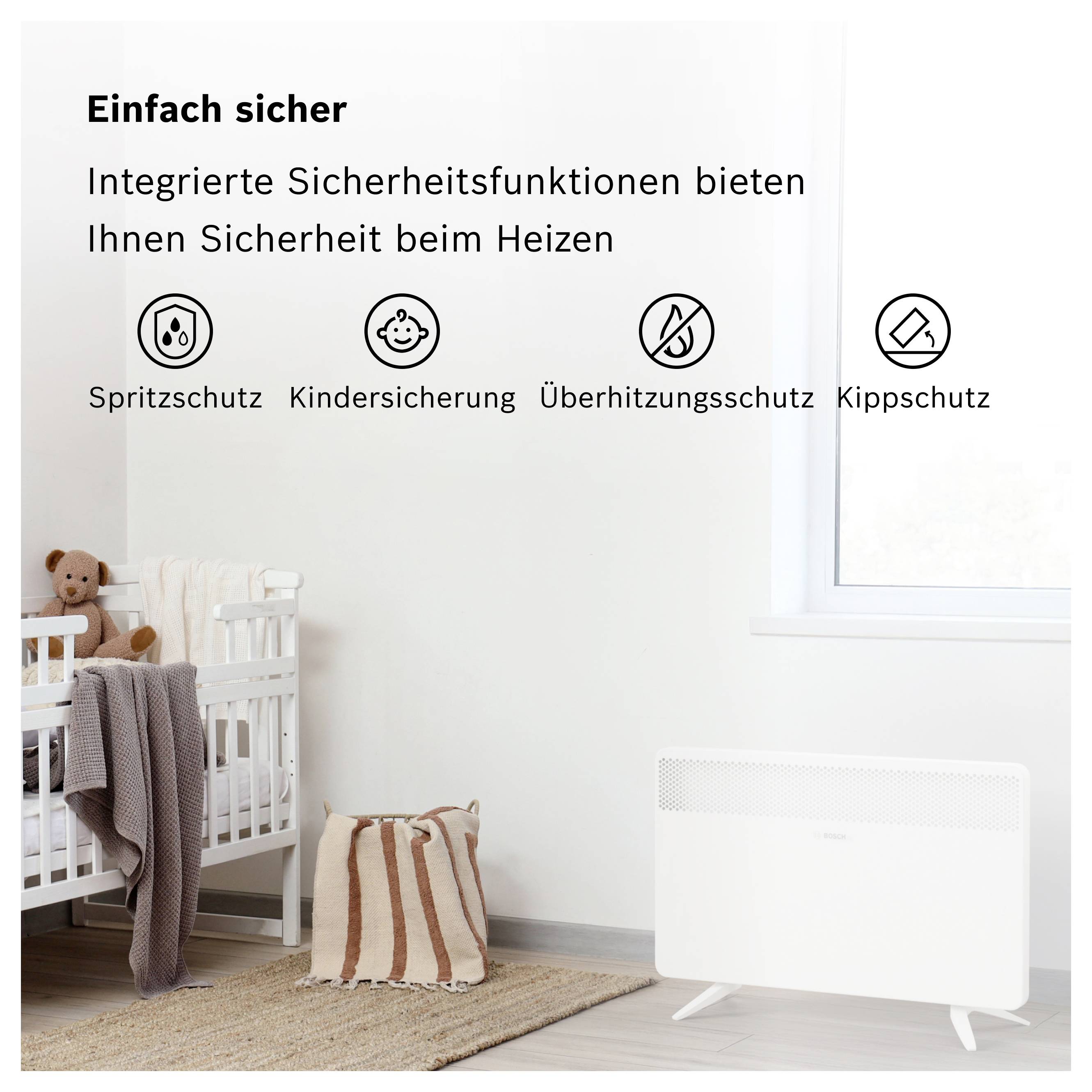 Bosch Home Comfort 7738345646 konvektor, HC4000-20, 2000 W, bílá-2