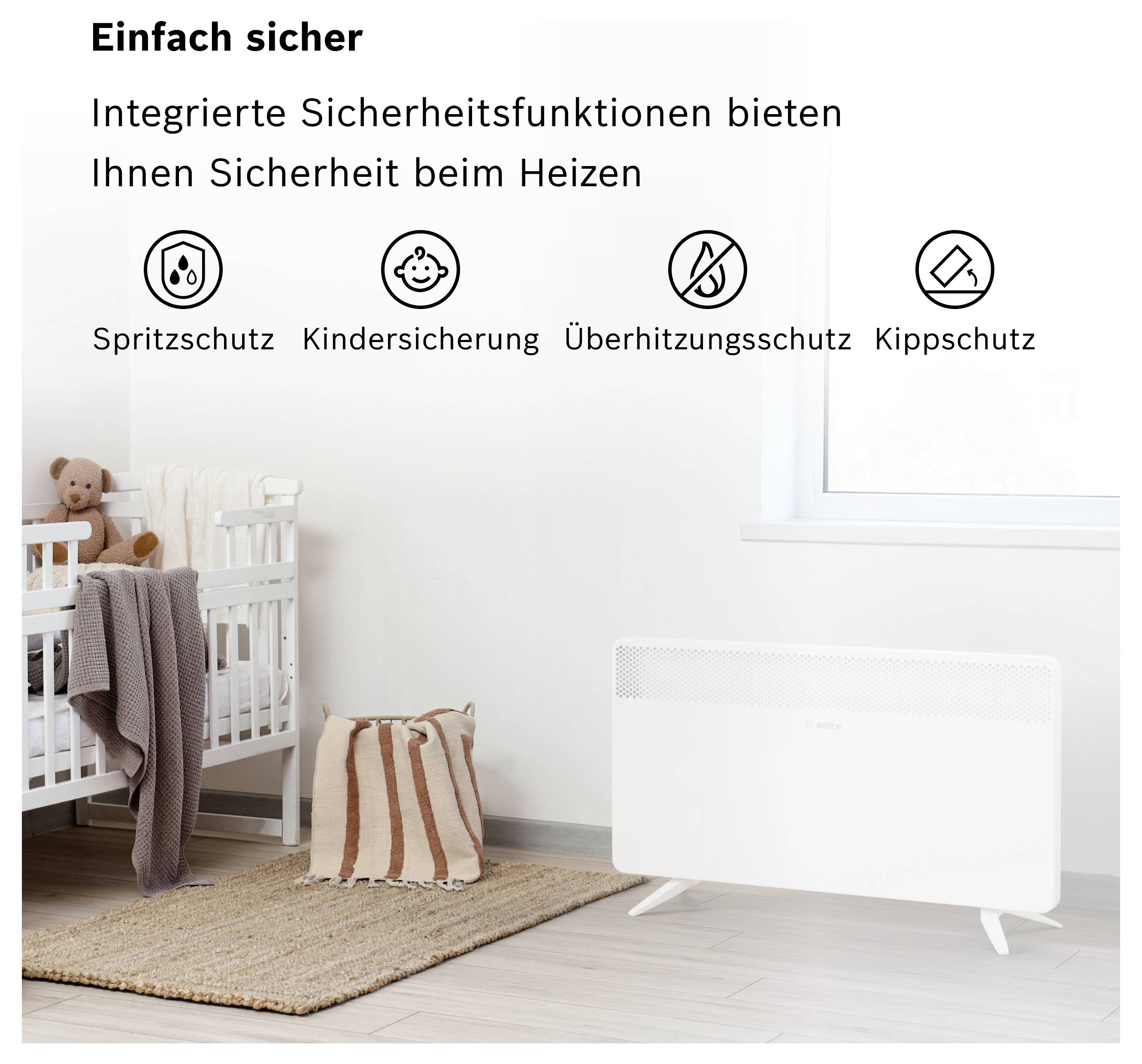 Bosch Home Comfort 7738345647 konvektor, HC4000-25, 2500 W, bílá-2