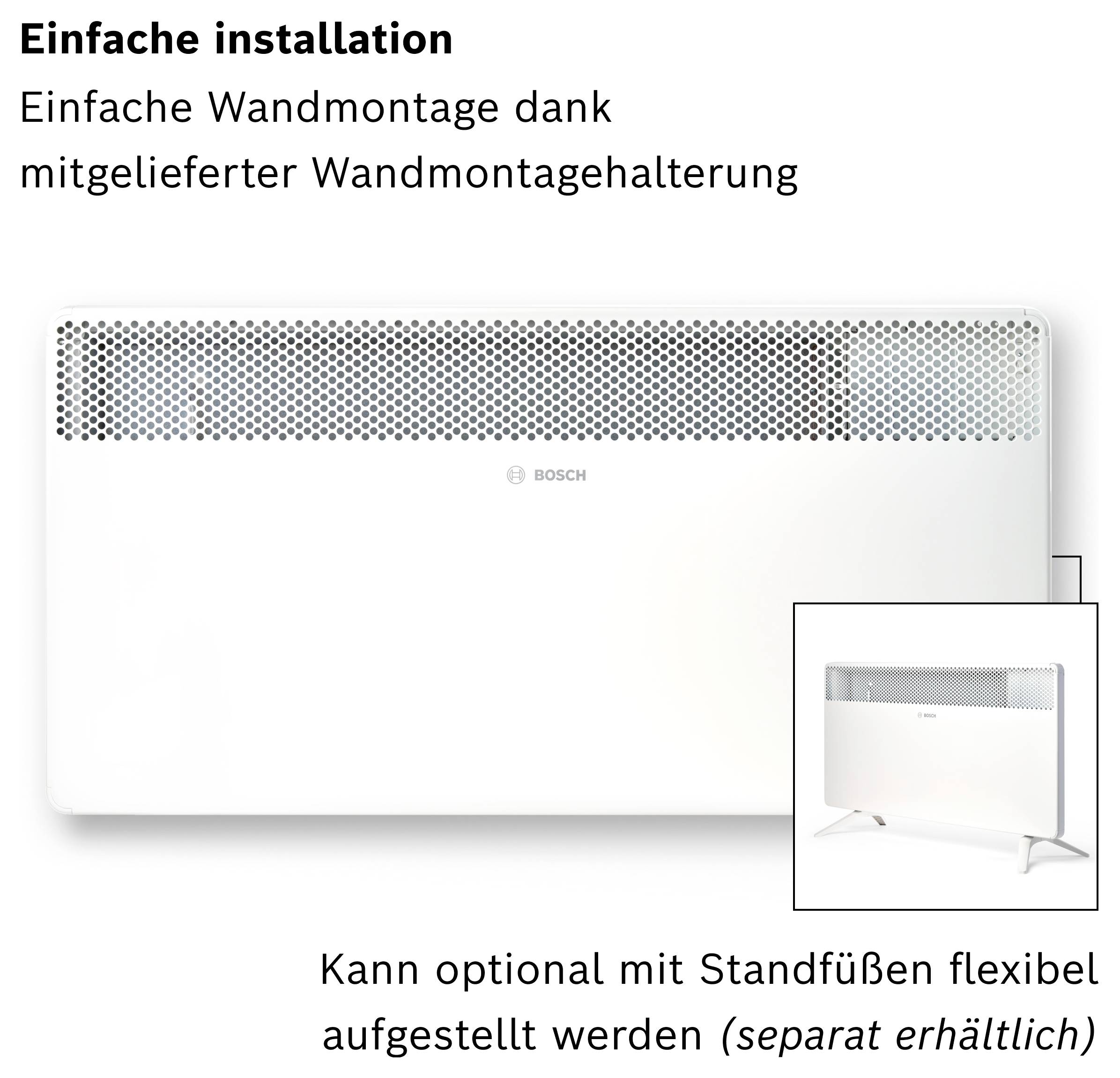 Bosch Home Comfort 7738345647 konvektor, HC4000-25, 2500 W, bílá-4