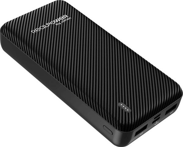 RealPower REALPOWER PB-20000 SE powerbanka Li-Pol, 20000 mAh, černá, Indikátor stavu