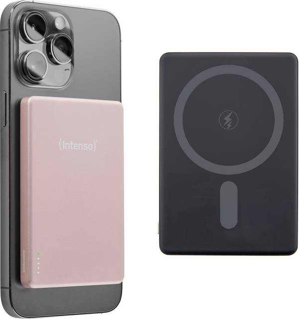 Intenso Intenso Power Bank MW5000 rose powerbanka Li-Pol, 5000 mAh, Dodávka energie, USB-C®, růžová