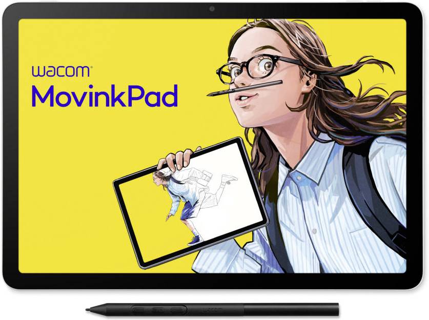 Wacom Wacom MovinkPad 11 LAN, Bluetooth®, Wi-Fi kreativní displej s perem stříbrnošedá-1