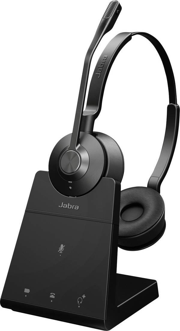 Jabra JABRA Engage 45 SE Stereo  Headset otevřená (On Ear) Bez kabelu stereo černá Potlačení hluku  telefon