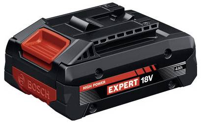 Akumulátor Bosch Expert 18V 4.0Ah s červenými akcenty a logem značky, navržený pro bezdrátové elektrické nářadí.