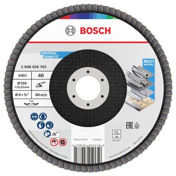 Bosch Accessories 2608626153 lamelový kotouč Průměr 150 mm Zrnitost=40 1 ks