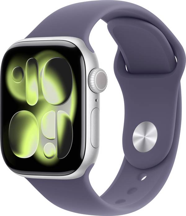 Apple Watch Series 11 GPS 42 mm hliníkový plášť sportovní náramek Mlžná fialová M/L