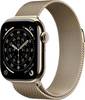 Apple Watch Series 11 GPS + Cellular 42 mm Titanový kryt Řemínek Milanese Loop zlatá M/L