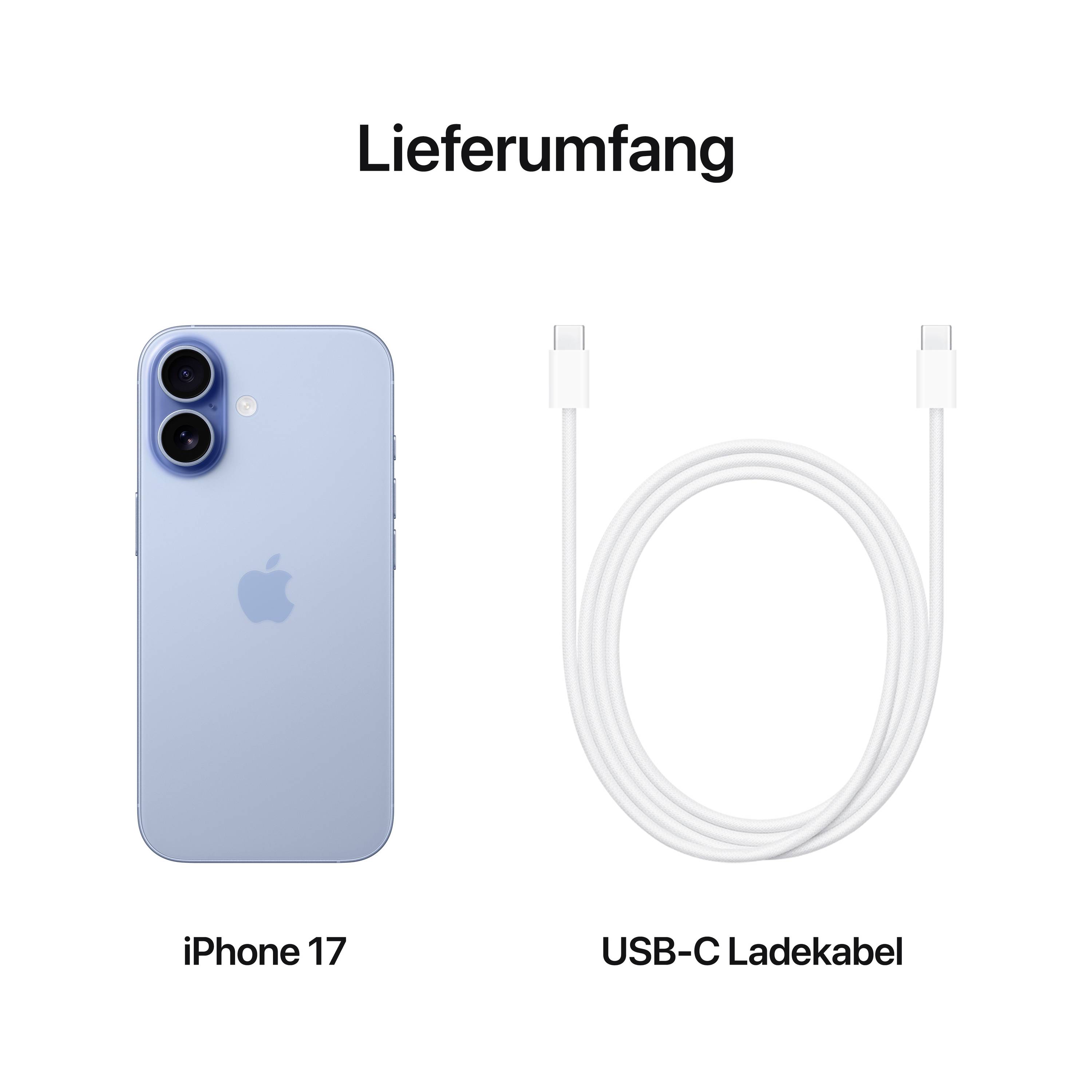 'Rozsah dodávky: iPhone 17 a nabíjecí kabel USB-C.'