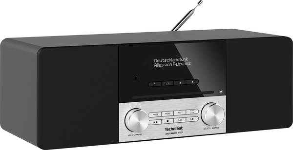 TechniSat  0000/3984 rádio s CD, DAB+, FM, CD, Bluetooth, vč. dálkového ovládání, s USB nabíječkou, černá