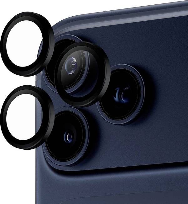 PanzerGlass PANZERGLASS - Hoops Black Camera Lens Protector iPhone 17 Pro 17 Max Ochranné sklo kamery  IPhone 17 pro, IPhone 17 pro Max, iPhone 16 Pro, iPhone 16 Pro Max 1 ks odolné vůči poškrábání PG43455