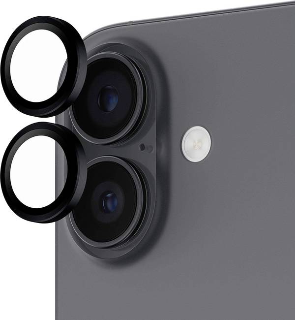PanzerGlass PANZERGLASS - Hoops black Camera Lens Protector iPhone 17/16/16 Plus Ochranné sklo kamery  IPhone 17, iPhone 16, iPhone 16 Plus 1 ks  PG55024