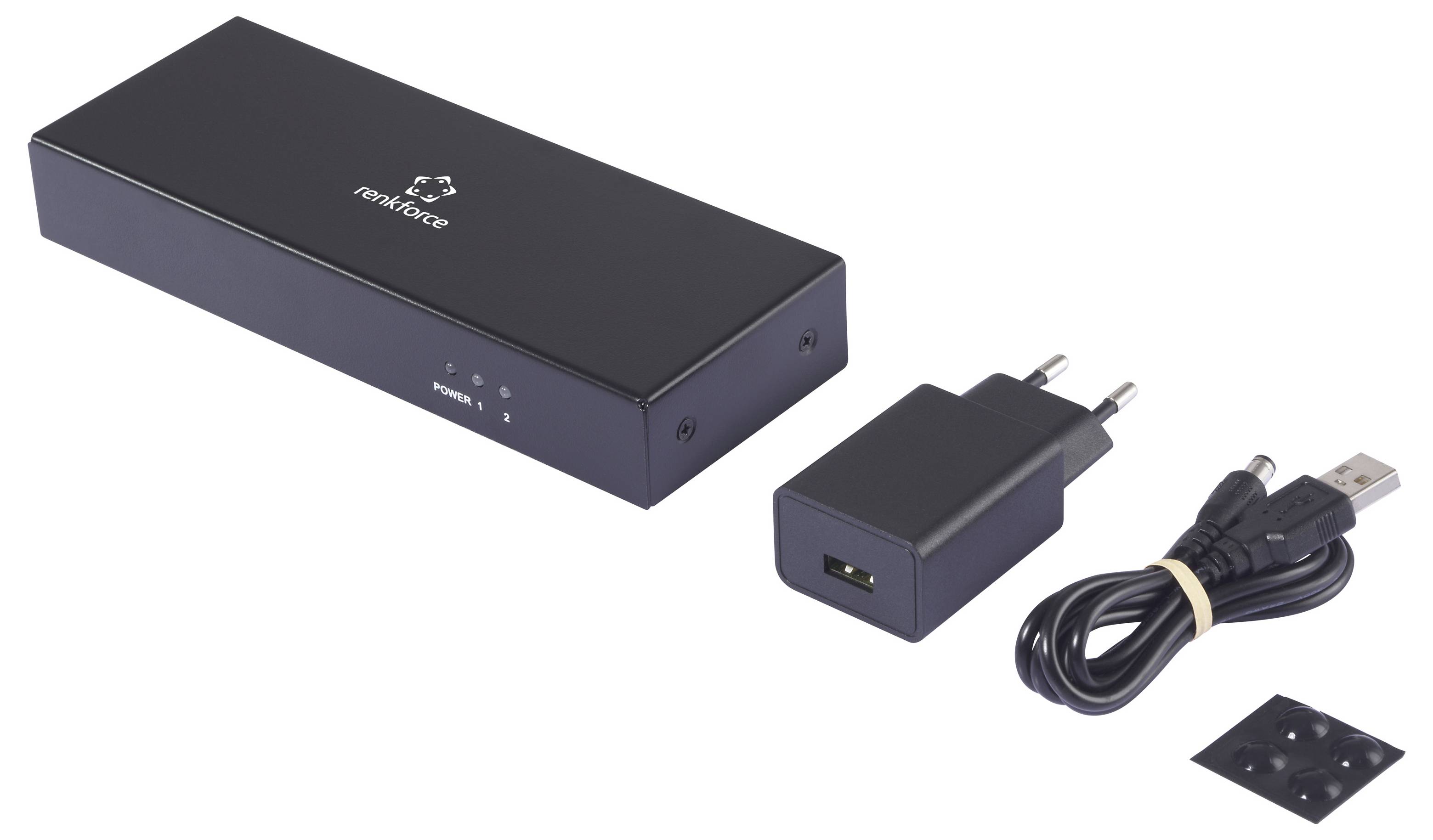 Renkforce RF-DVIS-200 DVI rozbočovač Pro použití v interiérech, UHD 3480 x 2160 Pixel černá-4