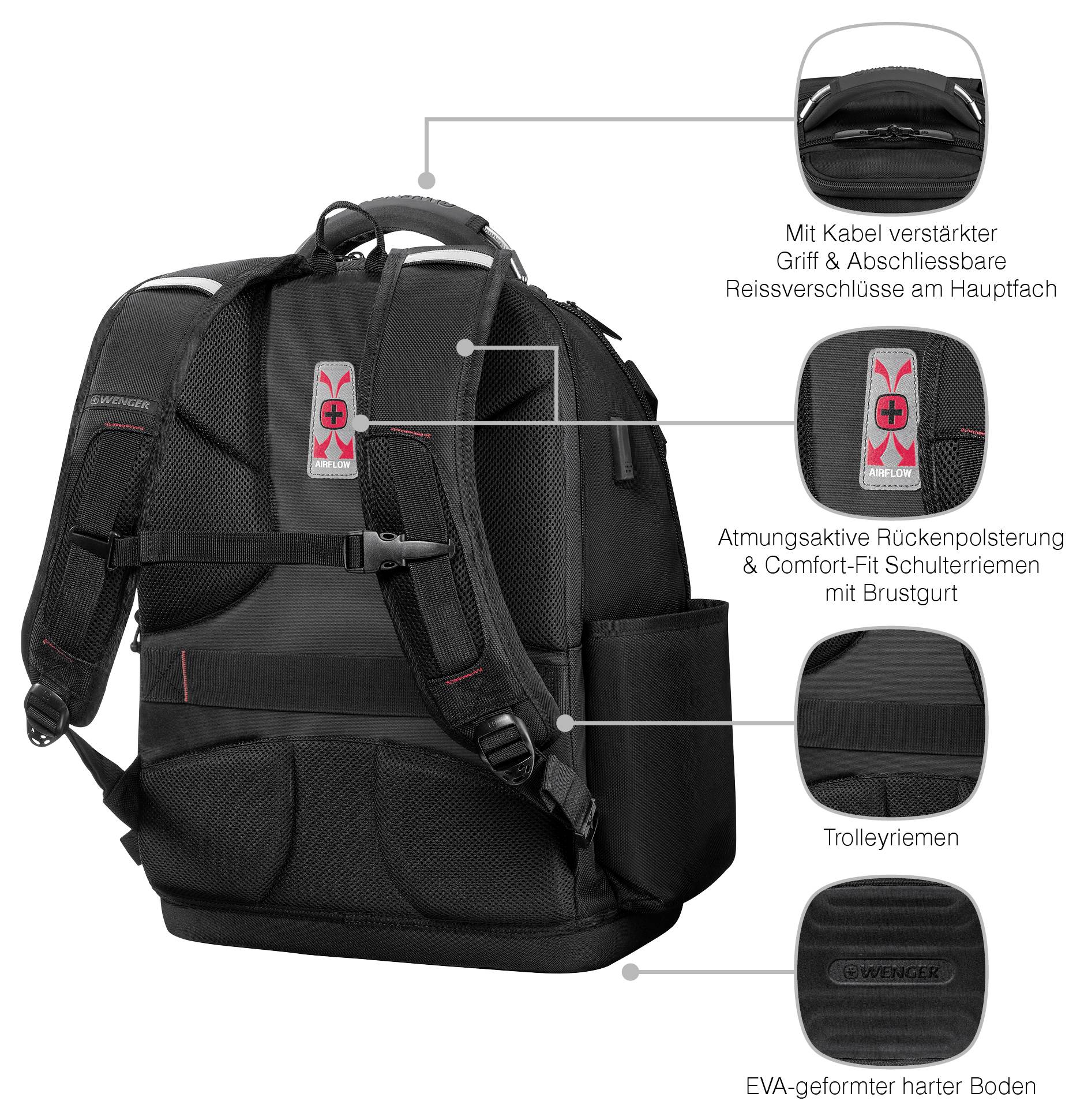 Wenger batoh na notebooky Tool Backpack Pro, max. 43,2 cm (17") , černá-23