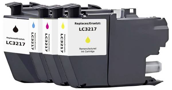 Renkforce Ink set náhradní Brother LC-3217BK, LC-3217C, LC-3217M, LC-3217Y kompatibilní  černá, azurová, purppurová, žlutá RF-I-B-LC3217BKCMY4PK RF-6952440