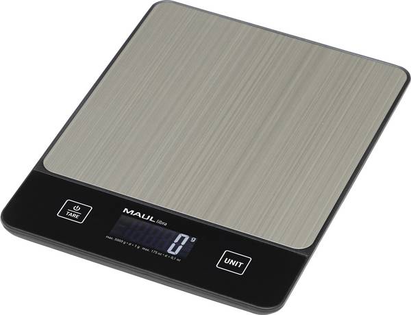 Maul MAULlibra váha na dopisy 1657090  Max. váživost 5000 g Rozlišení 1 g na baterii černá, stříbrná