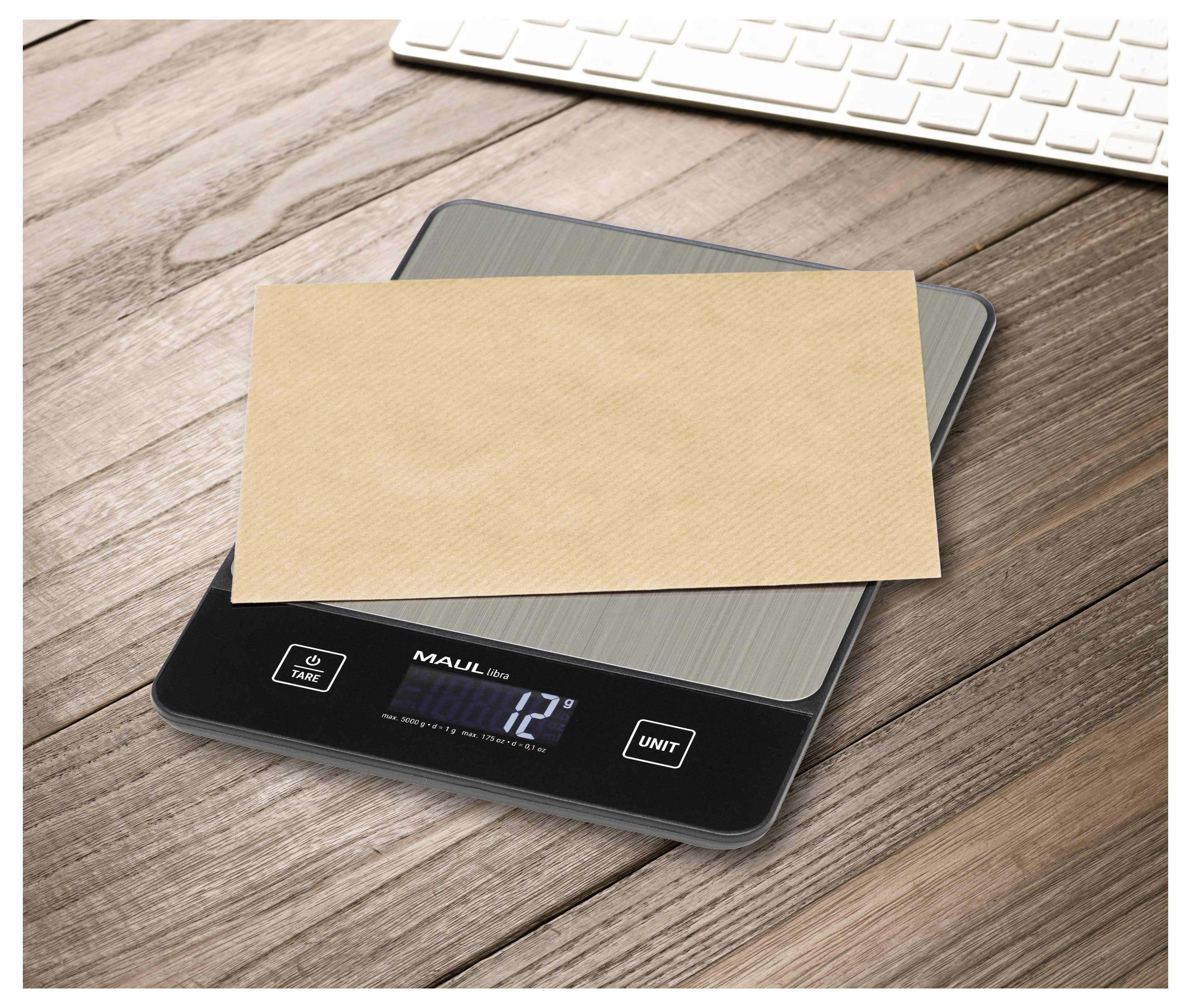 Maul MAULlibra váha na dopisy 1657090 Max. váživost 5000 g Rozlišení 1 g na baterii černá, stříbrná-10