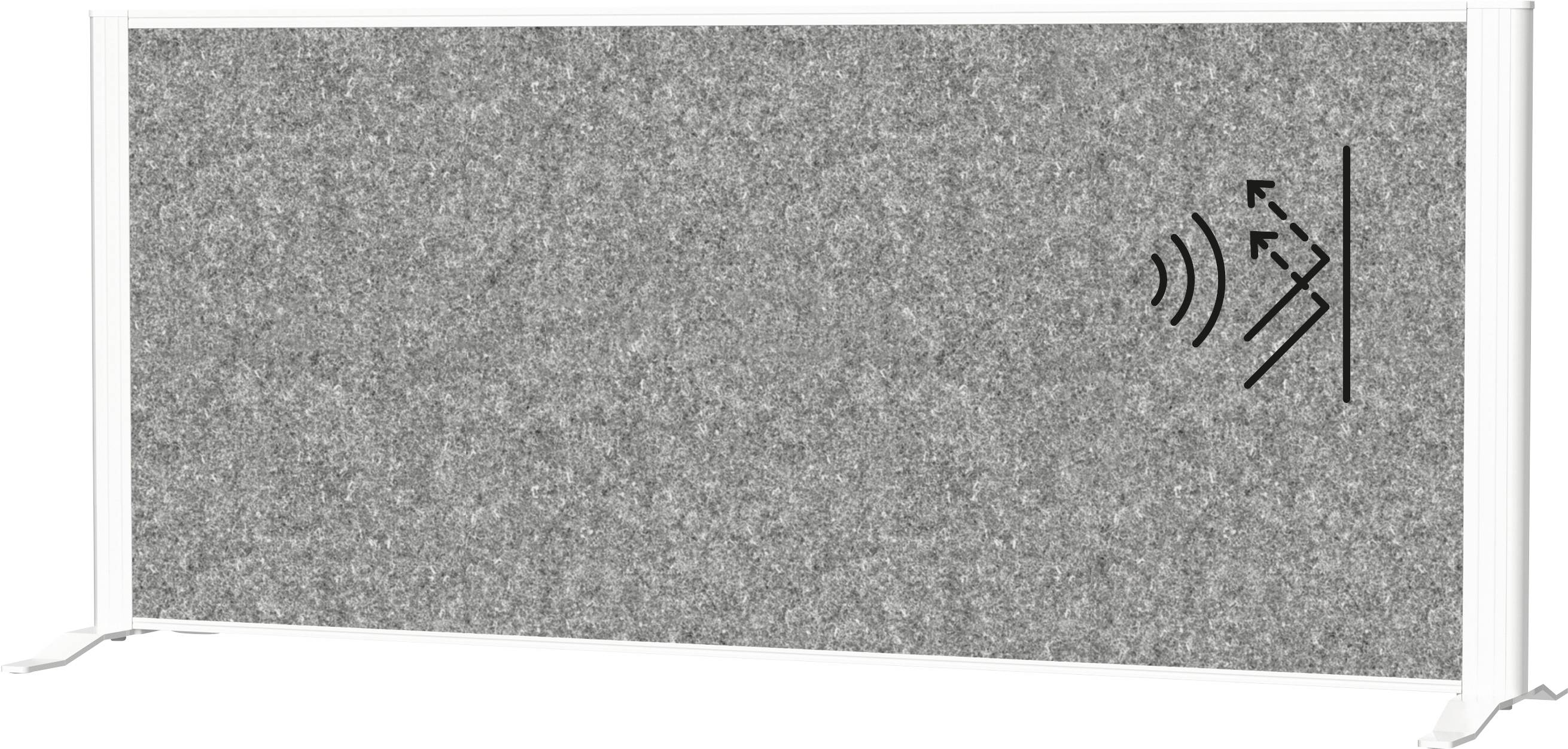 Maul oddělovací příčka pro členění prostoru MAULconnecto (š x v) 120 cm x 52.75 cm fleece tmavě šedá , bílá 9851202-0