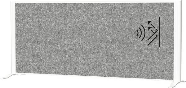 Maul oddělovací příčka pro členění prostoru MAULconnecto (š x v) 120 cm x 52.75 cm fleece tmavě šedá , bílá  9851202