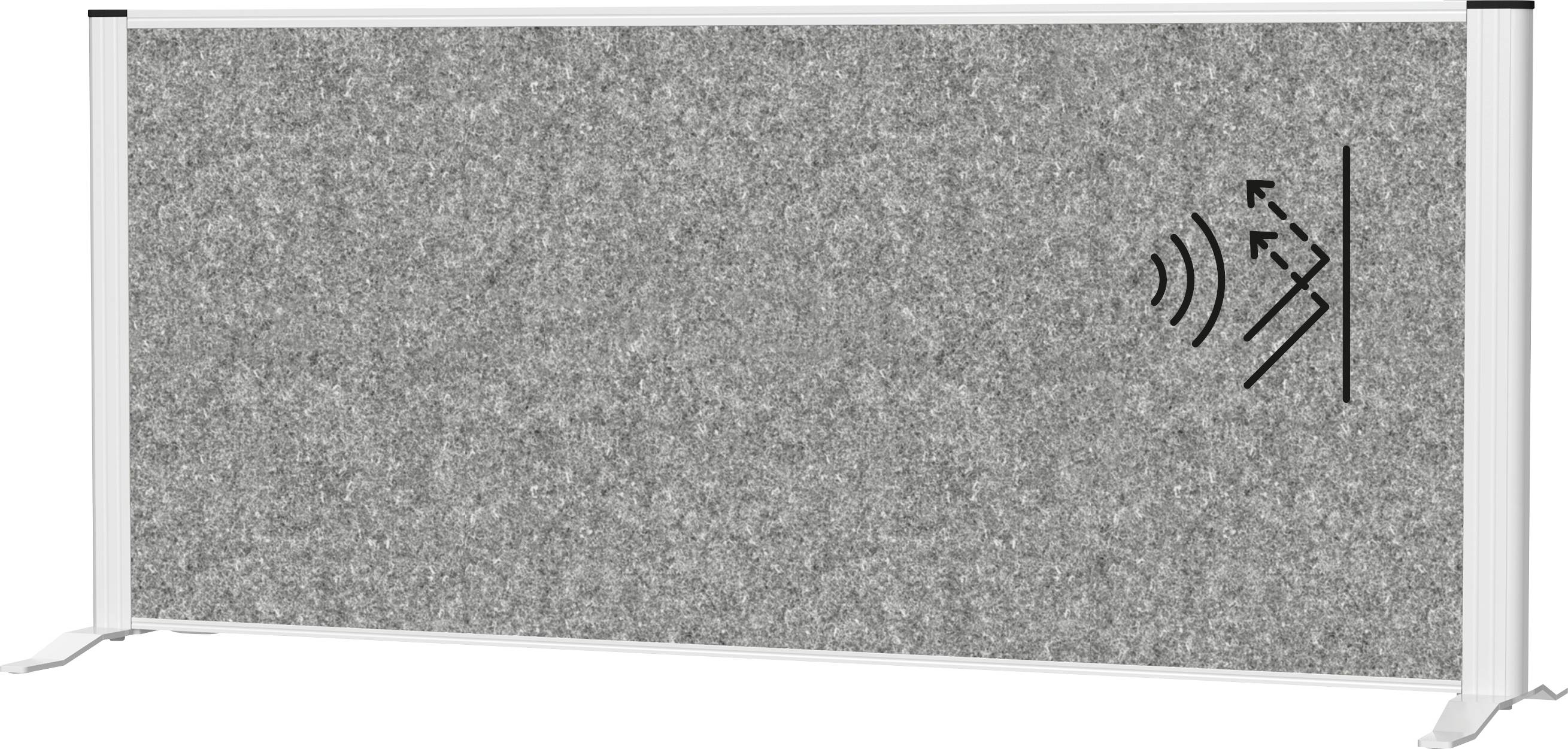 Maul oddělovací příčka pro členění prostoru MAULconnecto (š x v) 120 cm x 52.75 cm fleece tmavě šedá , stříbrná 9851295-0
