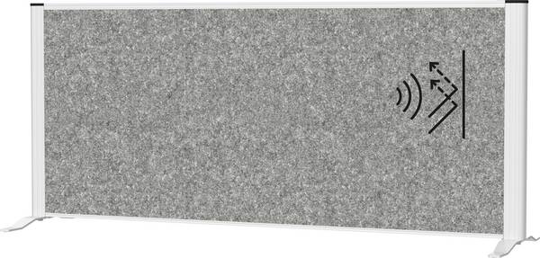 Maul oddělovací příčka pro členění prostoru MAULconnecto (š x v) 120 cm x 52.75 cm fleece tmavě šedá , stříbrná  9851295