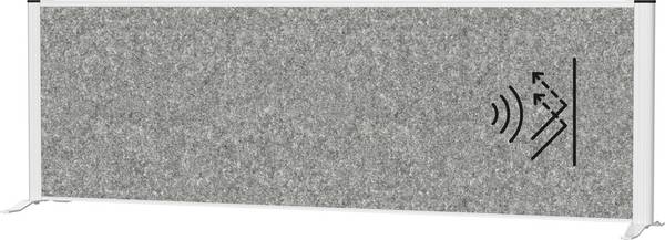 Maul oddělovací příčka pro členění prostoru MAULconnecto (š x v) 160 cm x 52.75 cm fleece tmavě šedá , stříbrná  9851695