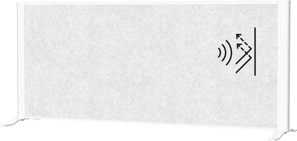 Maul oddělovací příčka pro členění prostoru MAULconnecto (š x v) 120 cm x 52.75 cm fleece světle šedá, bílá  9852202