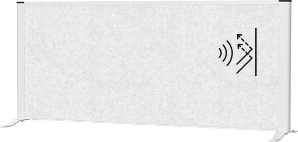 Maul oddělovací příčka pro členění prostoru MAULconnecto (š x v) 120 cm x 52.75 cm fleece světle šedá, stříbrná  9852295