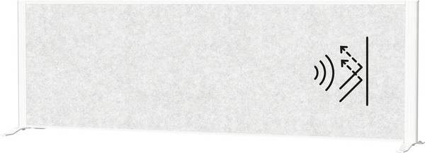 Maul oddělovací příčka pro členění prostoru MAULconnecto (š x v) 160 cm x 52.75 cm fleece světle šedá, bílá  9852602
