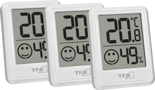 TFA Dostmann  teploměr a vlhkoměr bílá 30.5060.02.03