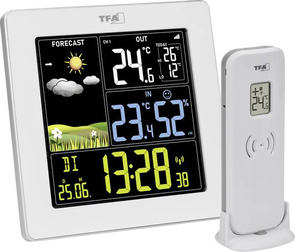 TFA Dostmann SUN 2 35.1174.02 digitální bezdrátová meteostanice Předpověď pro 12 až 24 hodin Počet senzorů (max.) 3 ks