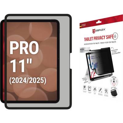 Filtr soukromí pro tablet o velikosti 11" Pro modely (2024/2025). Obal zdůrazňuje funkce ochrany, včetně antireflexního pokrytí a redukce modrého světla.