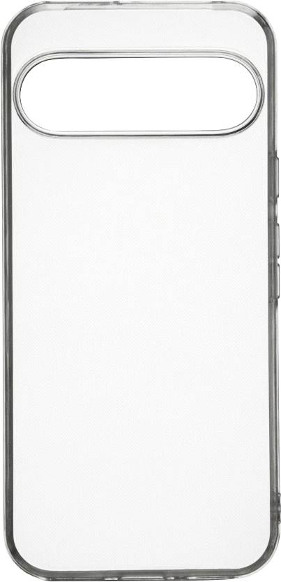Průhledný obal na smartphone s protáhlým výřezem, pravděpodobně určeným pro fotoaparát a senzory, navržený pro konkrétní model telefonu.