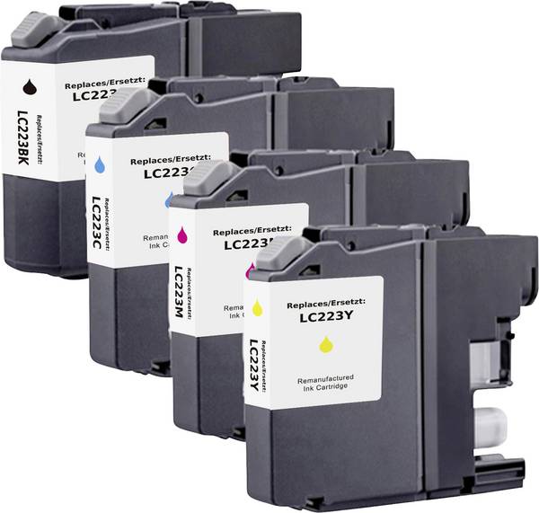 Renkforce Ink náhradní Brother LC-223BK, LC-223C, LC-223M, LC223Y kompatibilní  černá, azurová, purppurová, žlutá RF-I-B-LC223BKCMY RF-6954006