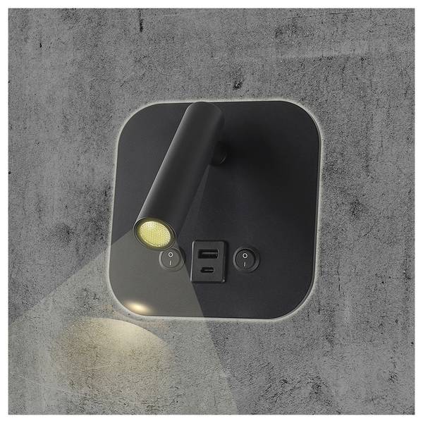 V-TAC  240036 lampička na noční stolek LED LED 8 W teplá bílá Energetická třída (EEK2021): F (A - G) černá