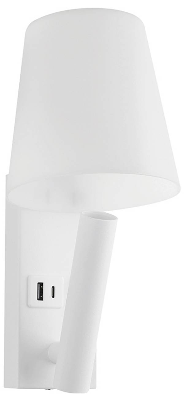 V-TAC  240006 lampička na noční stolek LED LED 2 W teplá bílá Energetická třída (EEK2021): G (A - G) bílá