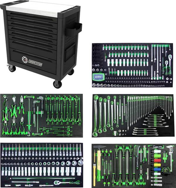 KS Tools COMPETITION dílenský vozík  Barva: černá