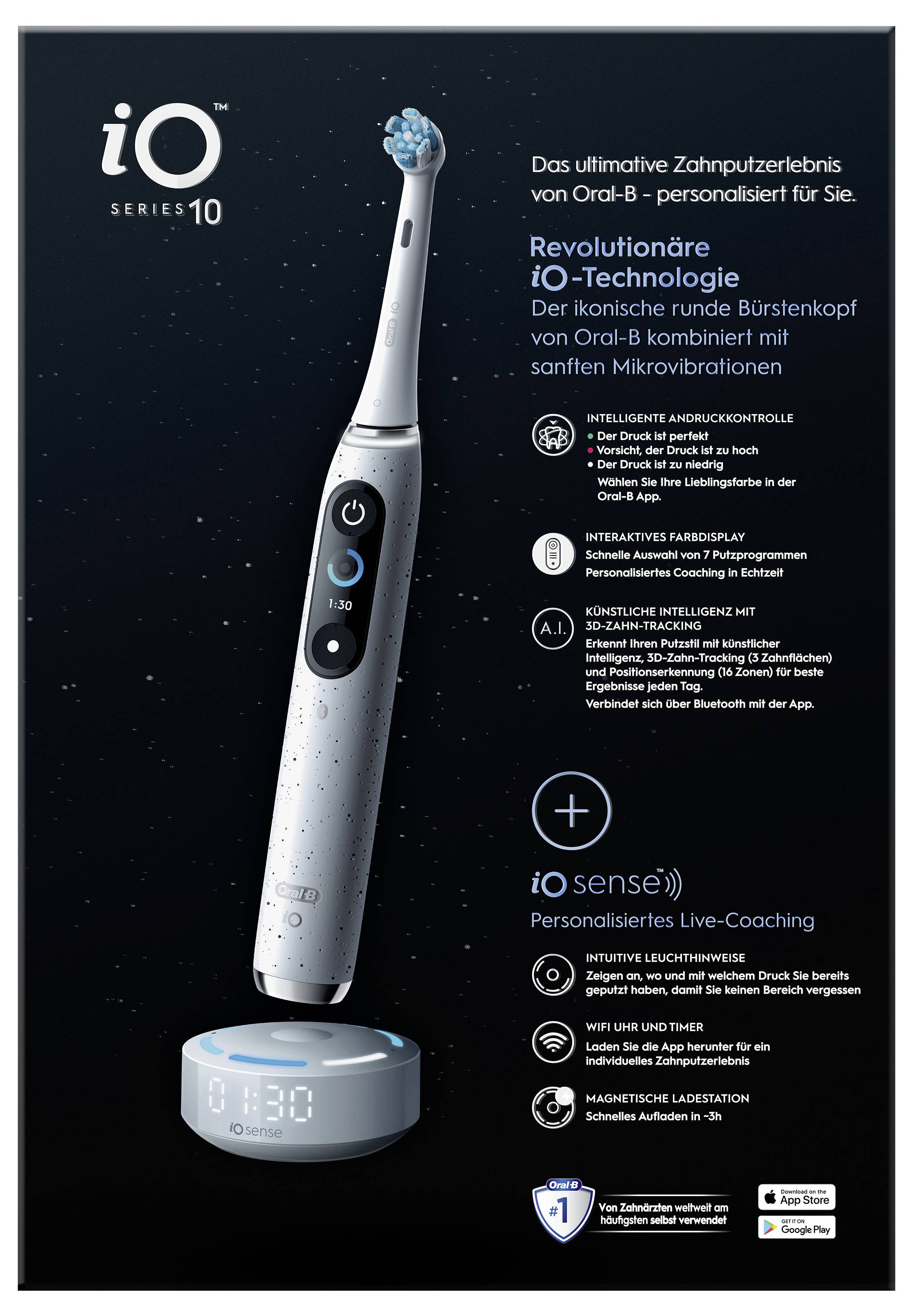 Oral-B Braun Oral-B iO Series 10 Stardust White elektrický kartáček na zuby, bílá, 435457-6