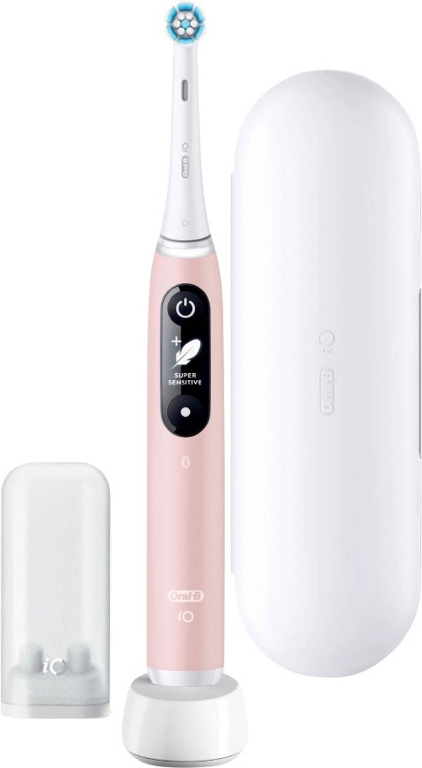 Oral-B Braun Oral-B iO Series 6 Pink Sand elektrický kartáček na zuby, růžová, bílá, 445197