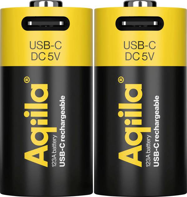 Aqiila Akku speciální akumulátor CR-123A  Li-Ion 3 V 750 mAh 2 ks