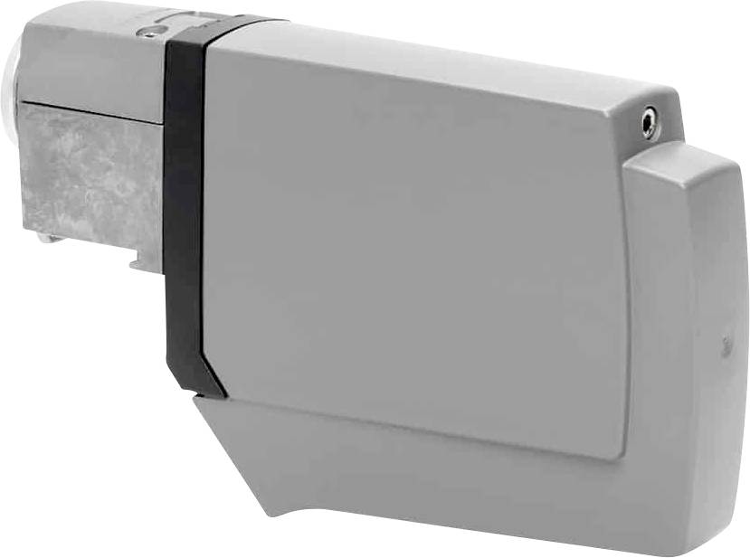 Šedý elektronický zámek s obdélníkovým designem, vhodný pro zabezpečení dveřních instalací.