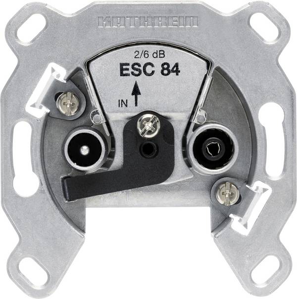 Kathrein ESC 84 anténní zásuvka BK upevnění pomocí šroubů krabice pro jednu přípojku