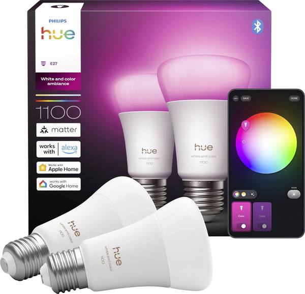 Philips Hue LED žárovka 929003853502 Energetická třída (EEK2021): D (A - G) Hue White & Col. Amb.   vícebarevný