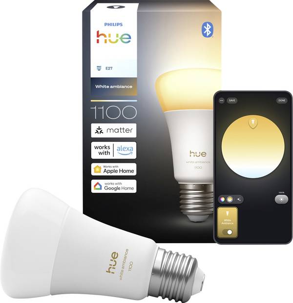 Philips Hue LED žárovka 929003854901 Energetická třída (EEK2021): D (A - G) Hue White Amb.   teplá až studená bílá