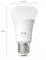 Bílá chytrá žárovka označená "hue white ambiance 810" je zobrazena s rozměry 110 mm na výšku a 60 mm v průměru.