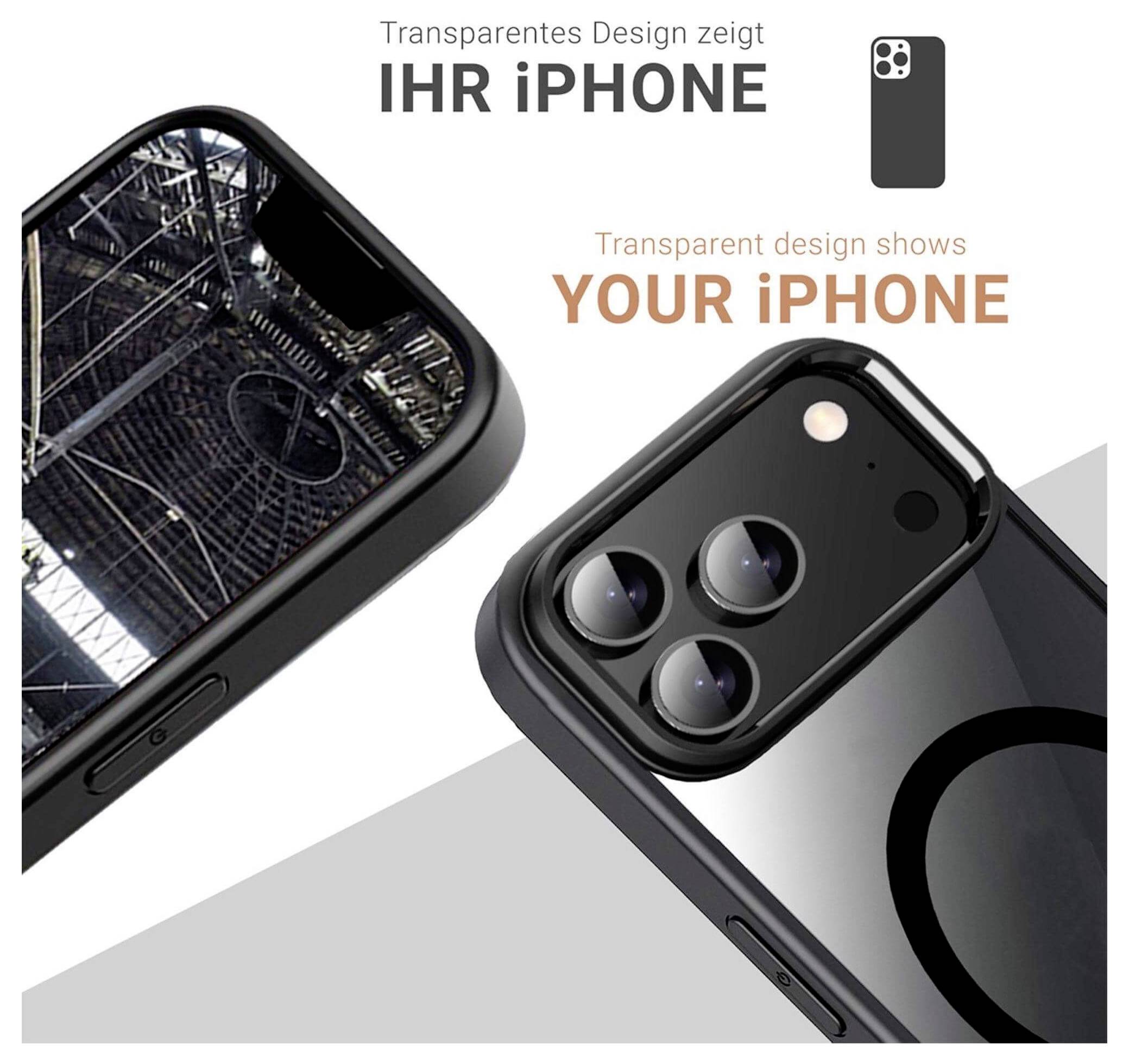 Průhledný design ukazuje VÁŠ iPHONE