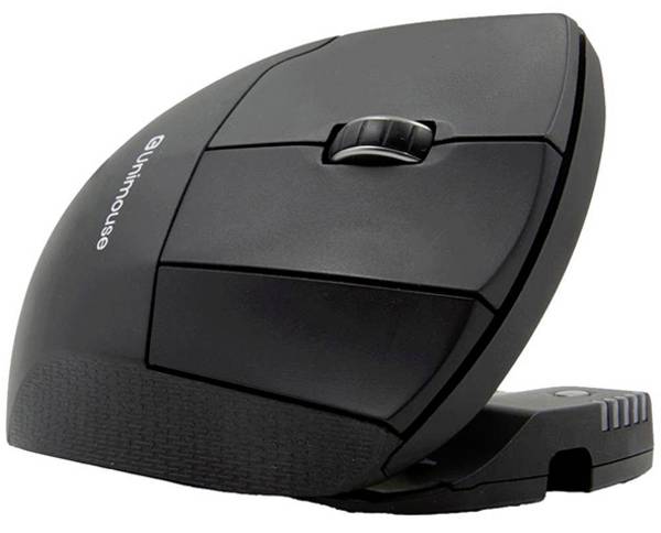 Contour Contour UniMouse wireless Bluetooth link  ergonomická myš, přenos Bluetooth®, 7 tlačítko, 4000 dpi, černá