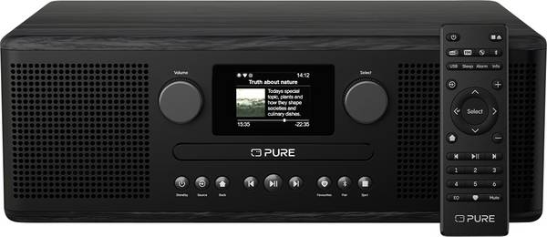 Pure Classic C-D6i Black-Black Ash EU/UK 254587 internetové kapesní rádio, internetové, DAB+, FM, AUX, DAB+, USB, černá, jasan