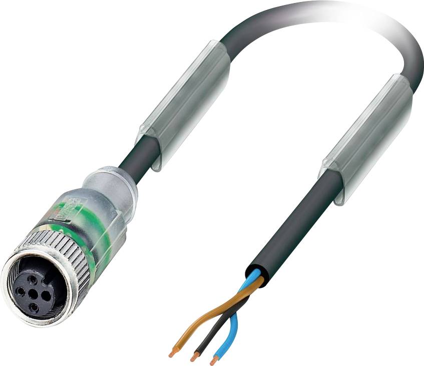 Phoenix Contact SAC-3P- 1,5-PUR/M12FS-2L Kabel pro senzor/aktor, 1694185, piny: 3, 1.5 m, 1 ks