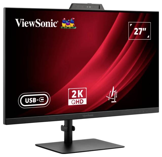 Monitor ViewSonic s 27palcovým displejem, vybavený rozlišením 2K QHD a konektivitou USB-C.