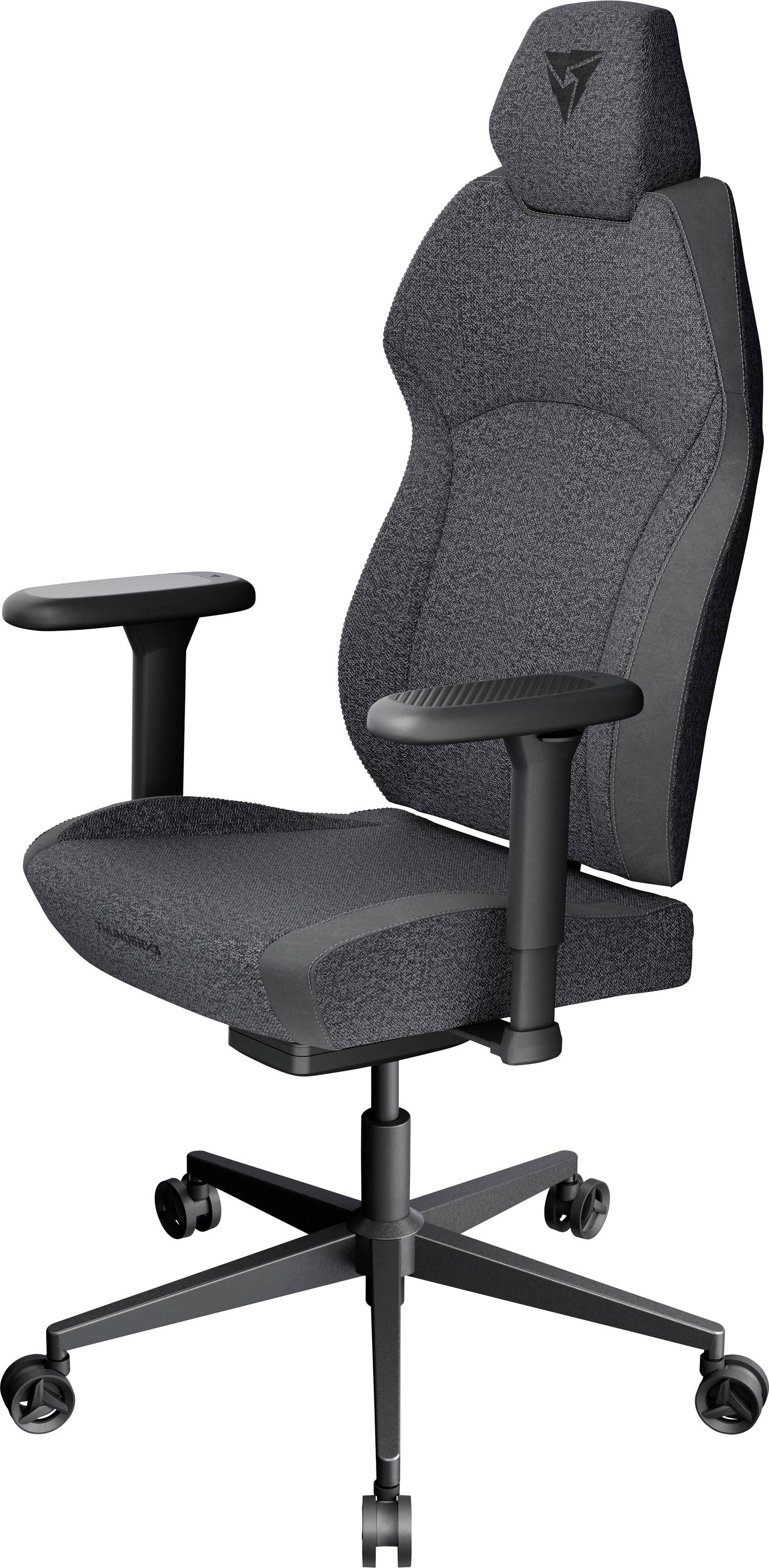 Nastavitelná ergonomická kancelářská židle s vysokým opěradlem, područkami a kolečky. Vhodná pro hraní her nebo kancelářské použití.